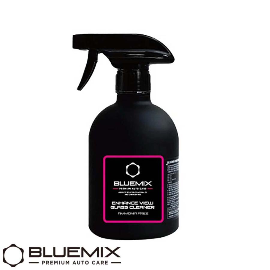 ガラスクリーナー BLUEMIX エンハンスビュー 500ml 洗車 ガラス用洗剤 下処理 アンモニアフリー ムラを残さない スプレー 簡単施工 Enhance View Glass Cleaner（Yahoo!・SPLASH ADDICT）