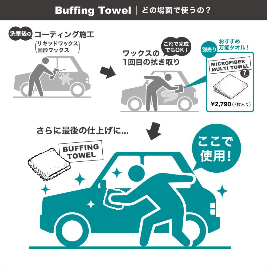 業務用ワックス、タッチコート ワックス + マイクロファイバータオル splashjapan_double-buffing-towel