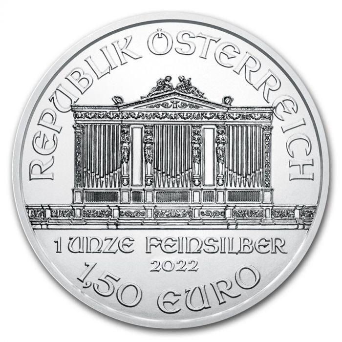 未流通品　２０２２年　ウィーン銀貨　オーストリア　１オンス　銀貨　.999　シルバーコイン　純銀　コレクション　コインカプセル付き｜splendidcoin｜02