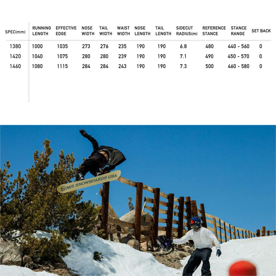 SIMS 2025 Newモデル SIMS FLUID シムス フルイド スノーボード 板