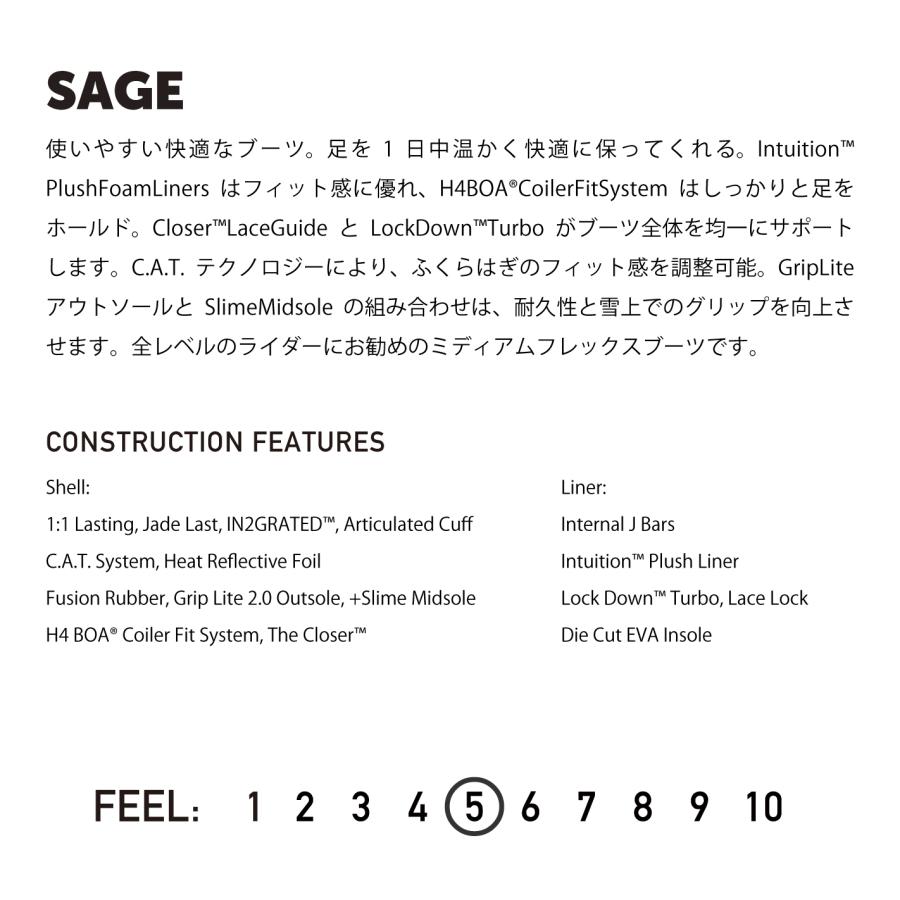 25-26 RIDE SAGE ライド セージ BOA ボア ダイヤル スノーボード