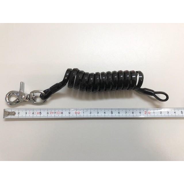 リーシュコード コイルコード スキー ボード フック掛け カラビナ付 大