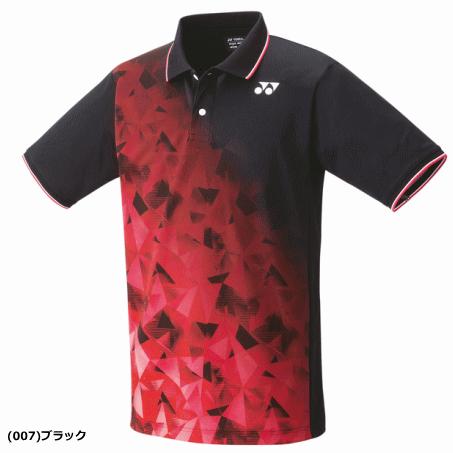 YONEX バドミントン 半袖シャツ 黒/黄 YONEX ヨネックス ユニゲームシャツ 半袖 メンズ レディース