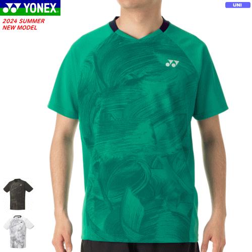 新品 YONEX メンズゲームシャツ Oサイズ グリーン 半袖Tシャツ YONEX（ヨネックス） ゲームシャツ（フィットスタイル） ユニホーム