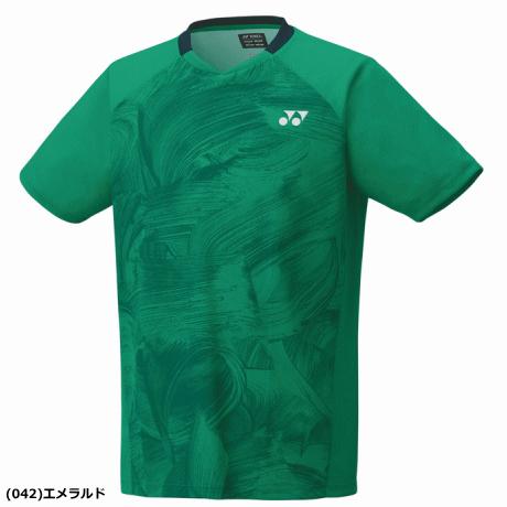 新品 YONEX メンズゲームシャツ Oサイズ グリーン 半袖Tシャツ YONEX（ヨネックス） ゲームシャツ（フィットスタイル） ユニホーム