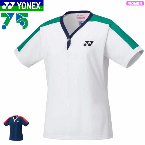 Yonex ヨネックス ソフトテニス ウェア 75thゲームシャツ ユニホーム 半袖シャツ 629a レディース 女性用 バドミントン メール便ok 629a ソフトテニス館 通販 Yahoo ショッピング