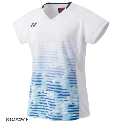 YONEX 半袖シャツ ホワイト/ブルー YONEX（ヨネックス） ゲームシャツ ユニホーム 半袖シャツ