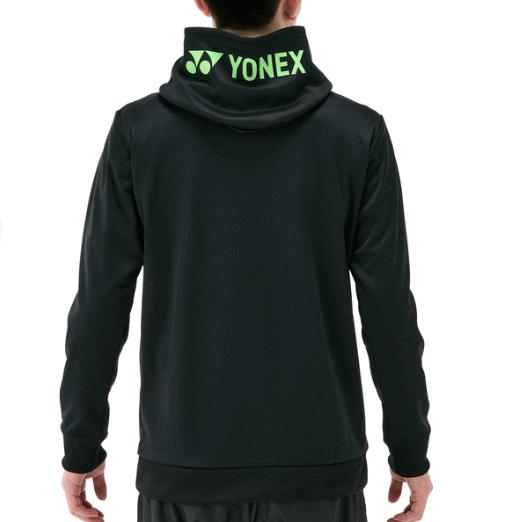 美品　YONEX　スウェットパーカー　m　ブラック　グリーン　M　長袖　メンズ YONEX（ヨネックス） パーカー 長袖シャツ スウェットシャツ