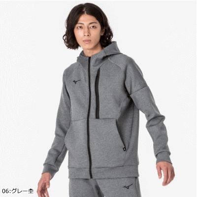 MIZUNO スウェットパーカー　グレー　 32MCC050 Mサイズ ストレッチスウェットフーディ|32MCC050|ミズノトレーニング