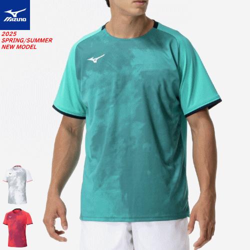 ミズノ(MIZUNO) テニス ゲームシャツ半袖 ストレッチ 細身