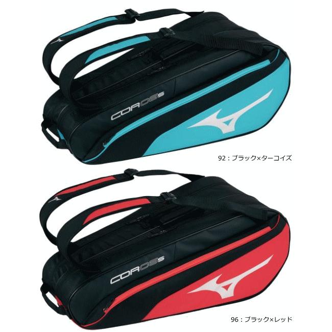 MIZUNO ミズノ ソフトテニス バッグ ラケットバッグ（6本入れ）COR06s キャリー 遠征バッグ 63JD0501 バドミントン 35%OFF｜spo-stk｜03