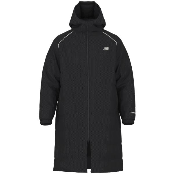 【美品】New Balance ベンチコート 黒 白　防寒 ニューバランス L New Balance（ニューバランス） ベンチコート ロングコート 中綿コート