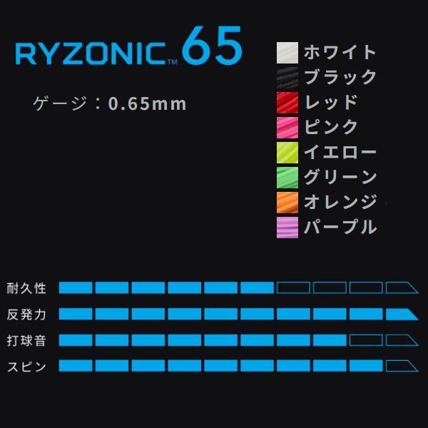 GOSEN（ゴーセン） バドミントン ガット ストリング RYZONIC 65