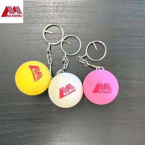アカエム AKAEMU ソフトテニス グッズ ボールキーホルダー ミニチュア