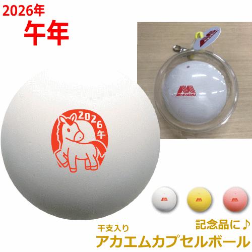 アカエム AKAEMU ソフトテニス グッズ 干支入りアカエムカプセルボール