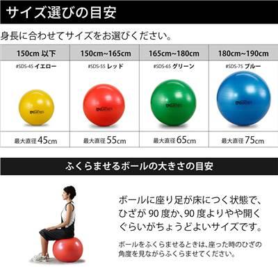 ディーエム SDSエクササイズボール バランスボール（ブルー） 直径：75cm 適応身長：180〜190cm【冬トレ】 D&M_4