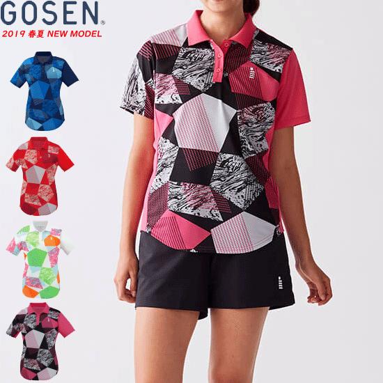 GOSEN ゴーセン ソフトテニスウェア ゲームシャツ ユニホーム T1901 半袖ポロシャツ バドミントン レディース：女性用 期間限定送料無料 70％以上節約