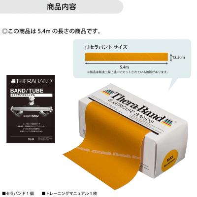 セラバンド THERABAND  長さ5.4m/6ヤード 強度レベル+5 ゴールド TB-7_2