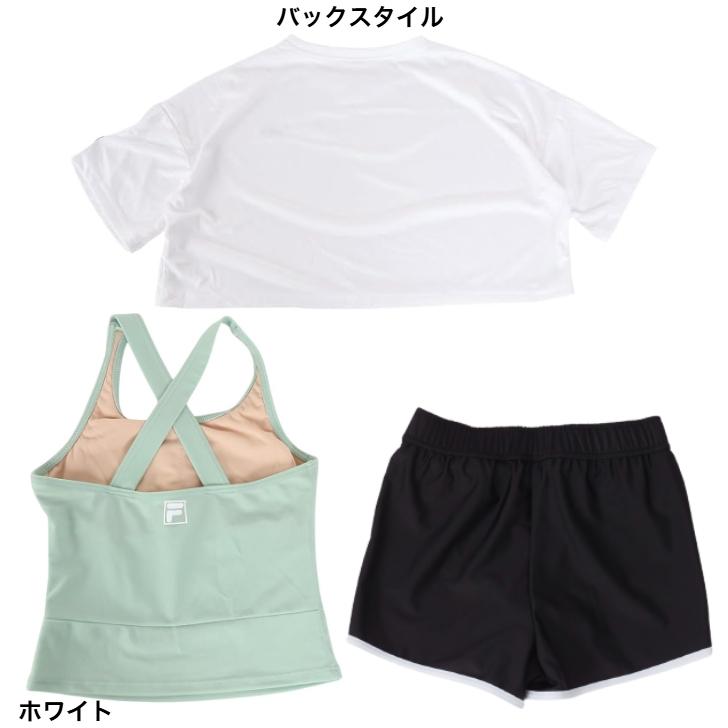 FILA（フィラ） ガールズ 水着 3点セット 124-660 Tシャツ トップス