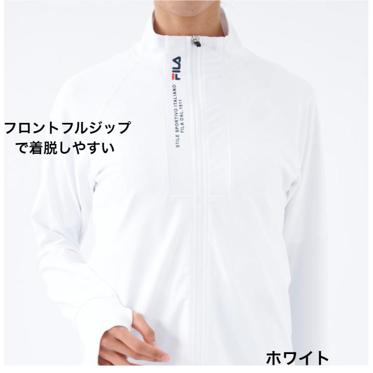 FILA フィラ スタンドカラー ラッシュガード 312-236 レディース ラッシュ ジャケット SWIM RUNNING FITNESS 水陸両用 水泳 フィットネス ウェア｜spocon-store｜05