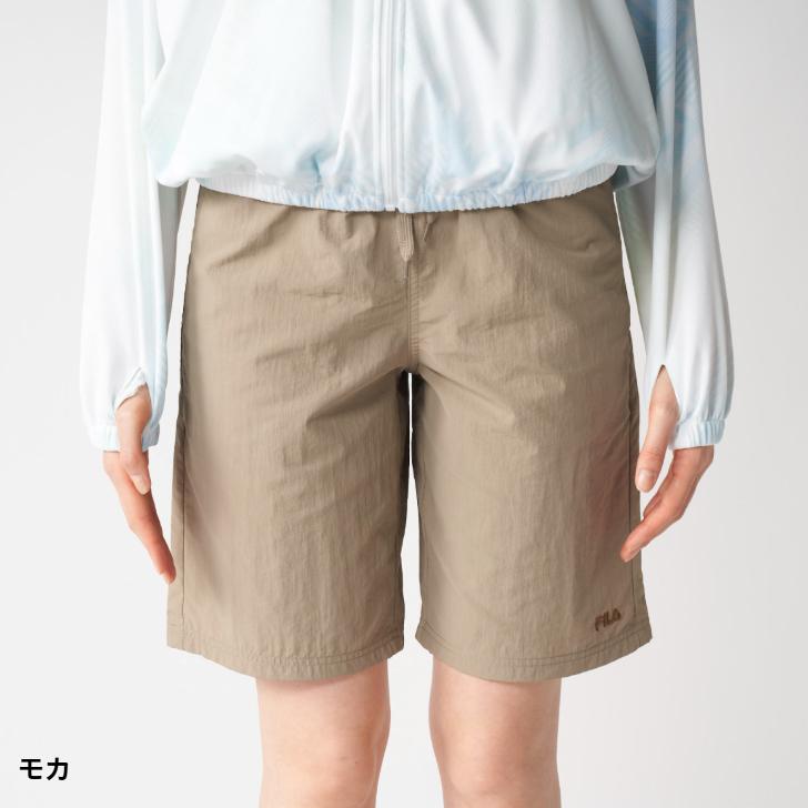 F.C.R.B. ナイロンハーフパンツ モカ FILA（フィラ） ナイロンタスラン生地 ハーフパンツ 326-652