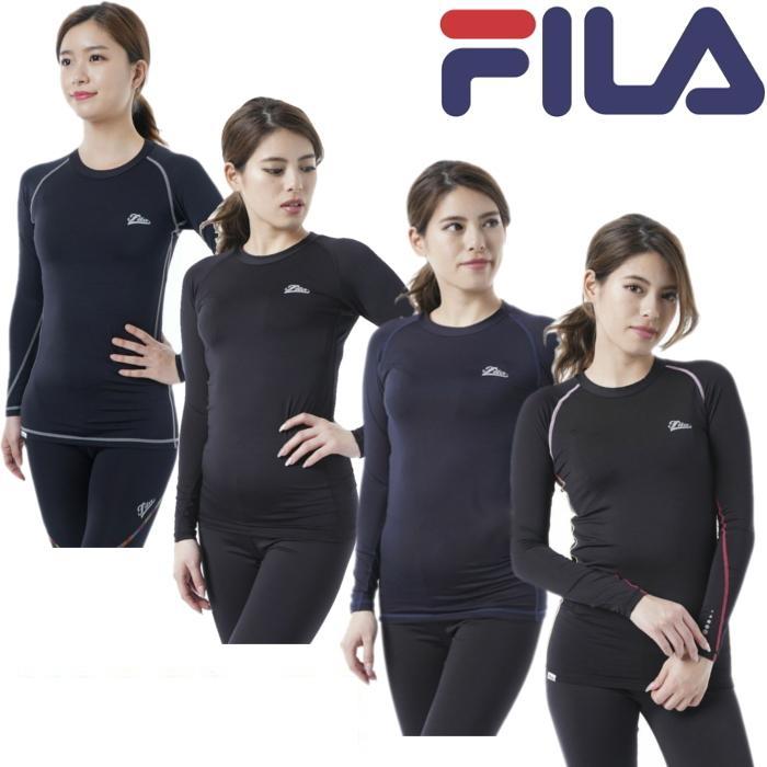 FILA（フィラ） コンプレッション クルーネック ロングスリーブシャツ