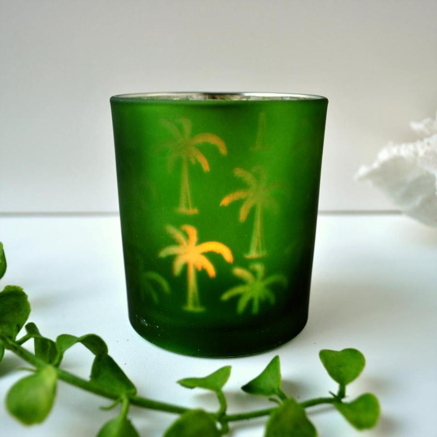 キャンドルホルダー2個セット  パイナップル＆パームツリー 南国  インテリア リゾート ハワイ |  | 03