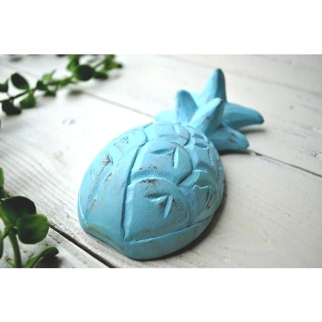 パイナップル壁掛け ホワイト＆ブルー 2色1セット インテリア ハワイアンインテリア 壁飾り |  | 01