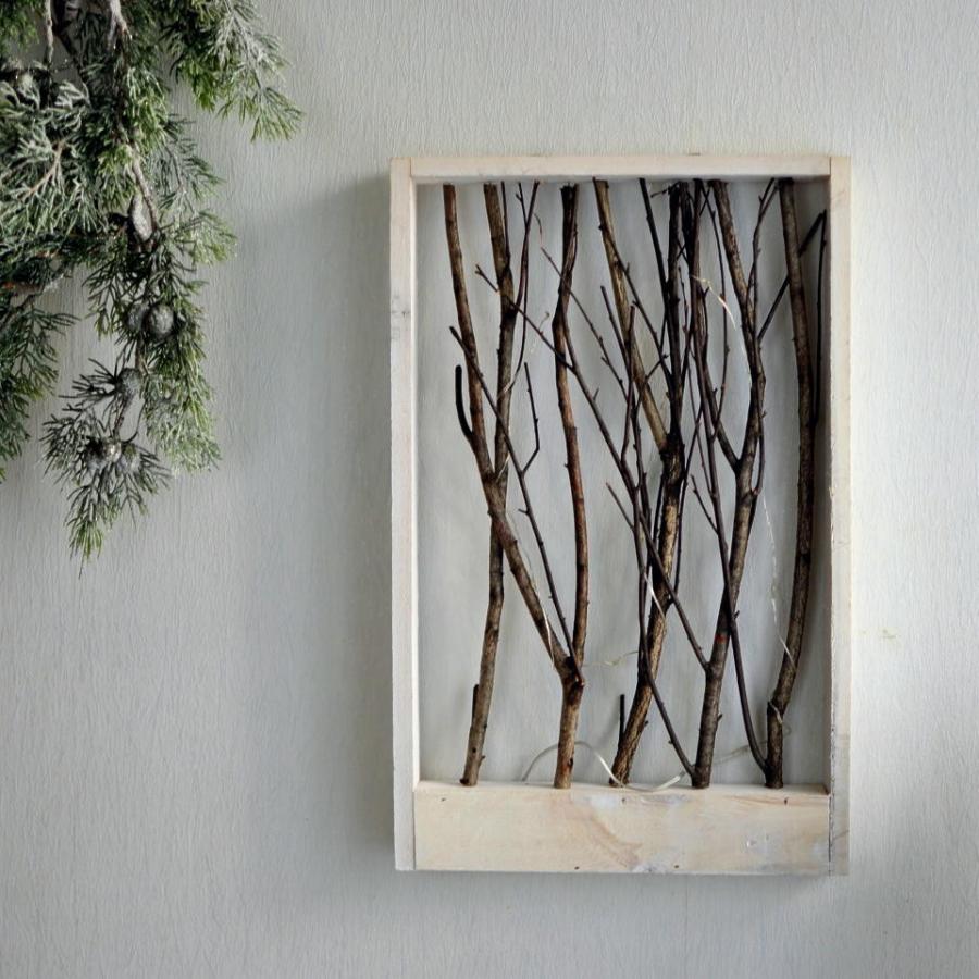 天然木の壁掛けフレーム LED シック ナチュラル 落ち着いたデザイン コースタルリビング 北欧 |  | 02