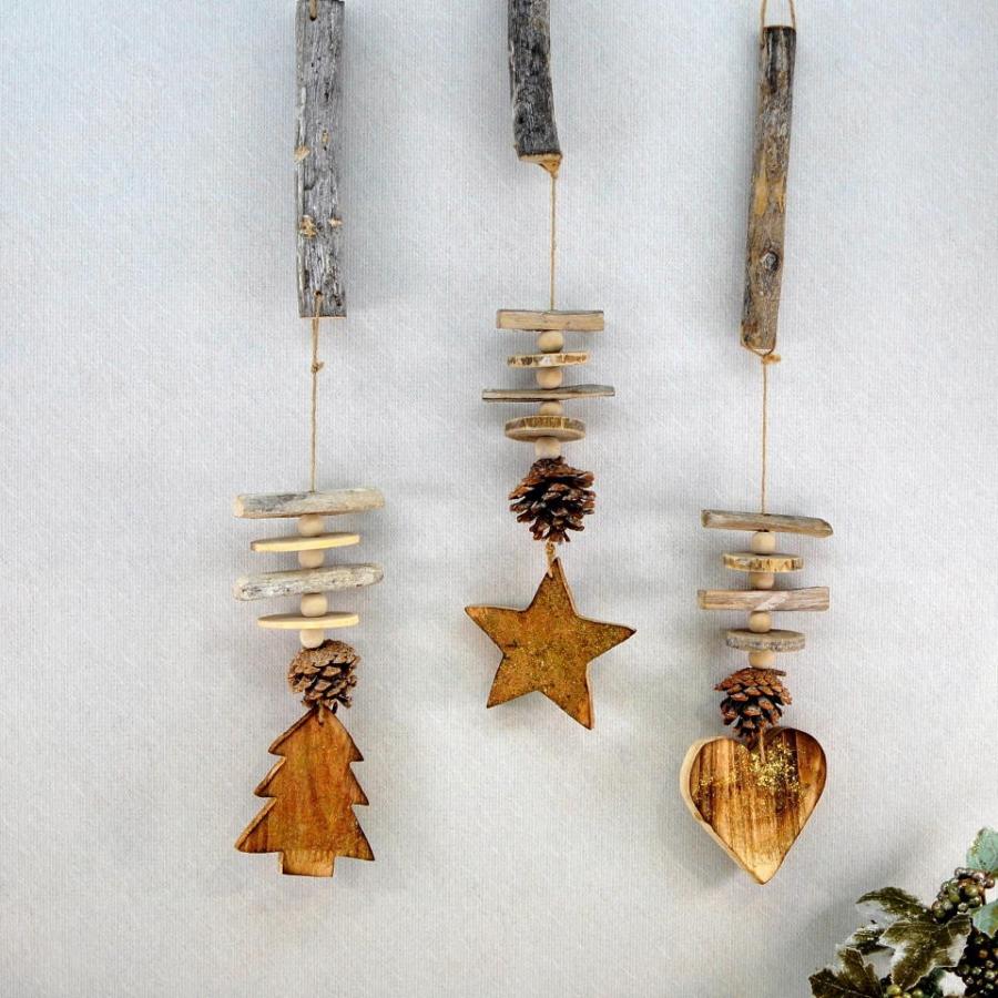 ウッドハンギング オーナメント 北欧 ビーチハウス コースタル ギフト インテリア 壁飾り | 