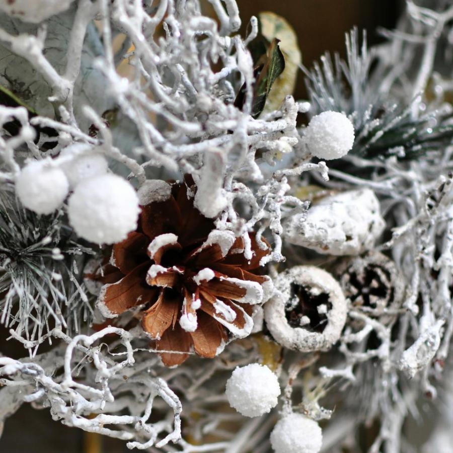 リース シックな自然素材 ホワイトの小枝 北欧 ギフト インテリア おしゃれ ホワイト コースタル 西海岸　玄関ドア |  | 02