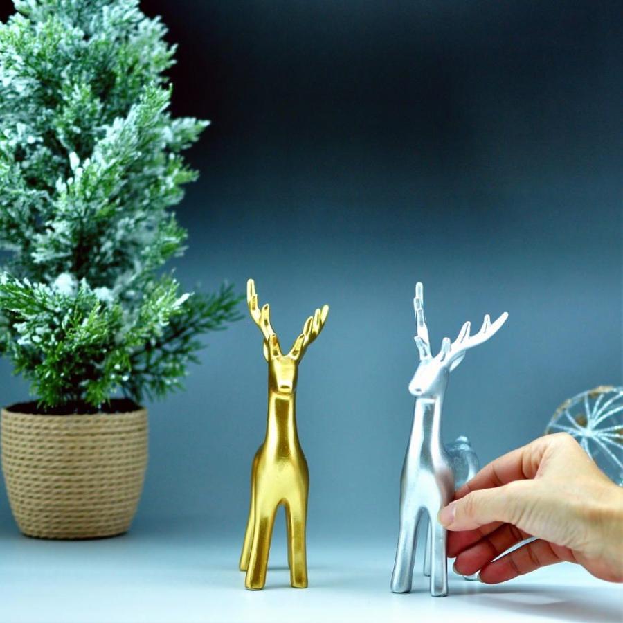 トナカイオブジェ ゴールド シルバー 2個セット クリスマス インテリア 大人かわいい シンプル 北欧 オブジェ 西海岸 |  | 04