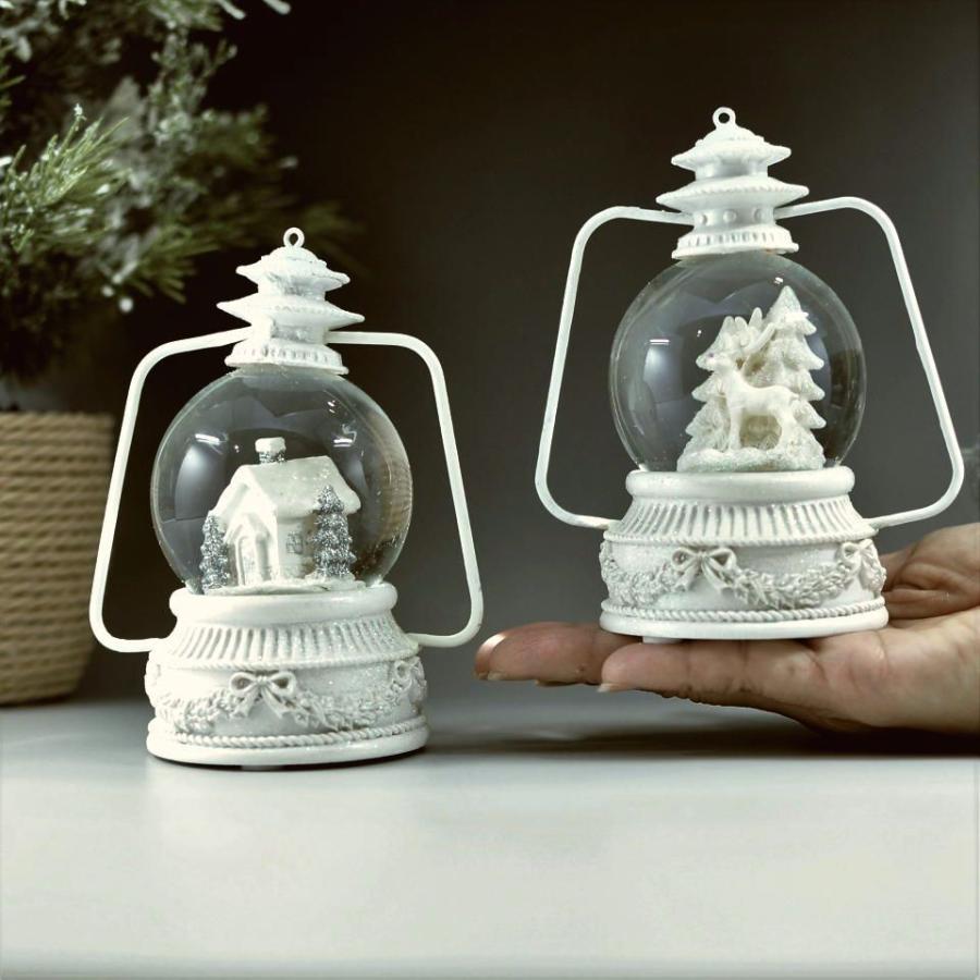 LEDミニランタン スノードーム ホワイト クリスマス LEDライト シンプル 北欧 ギフト ツリー インテリア |  | 05