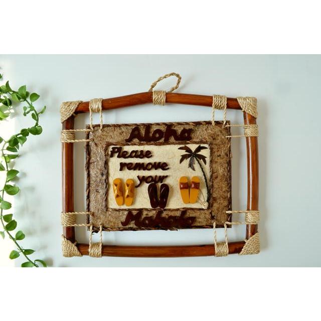 サインボードBタイプ 玄関 靴は脱いでね サンダル カワイイ ハワイアン 壁飾り （ハワイ買い付け） | 