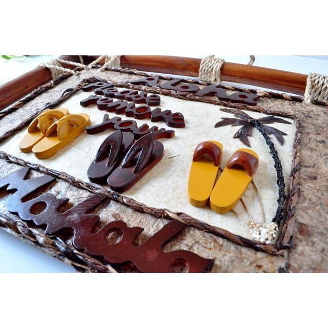 サインボードBタイプ 玄関 靴は脱いでね サンダル カワイイ ハワイアン 壁飾り （ハワイ買い付け） |  | 02