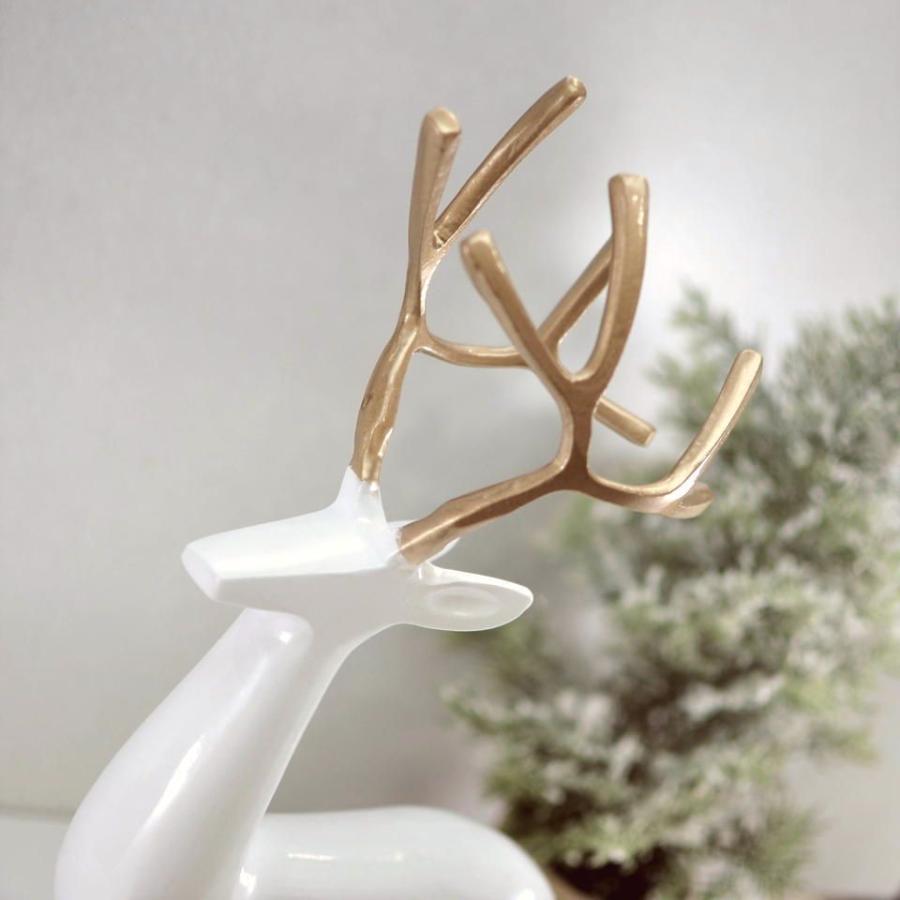 ZODAX ホワイト トナカイ クリスマス シック 北欧 コースタルリビング