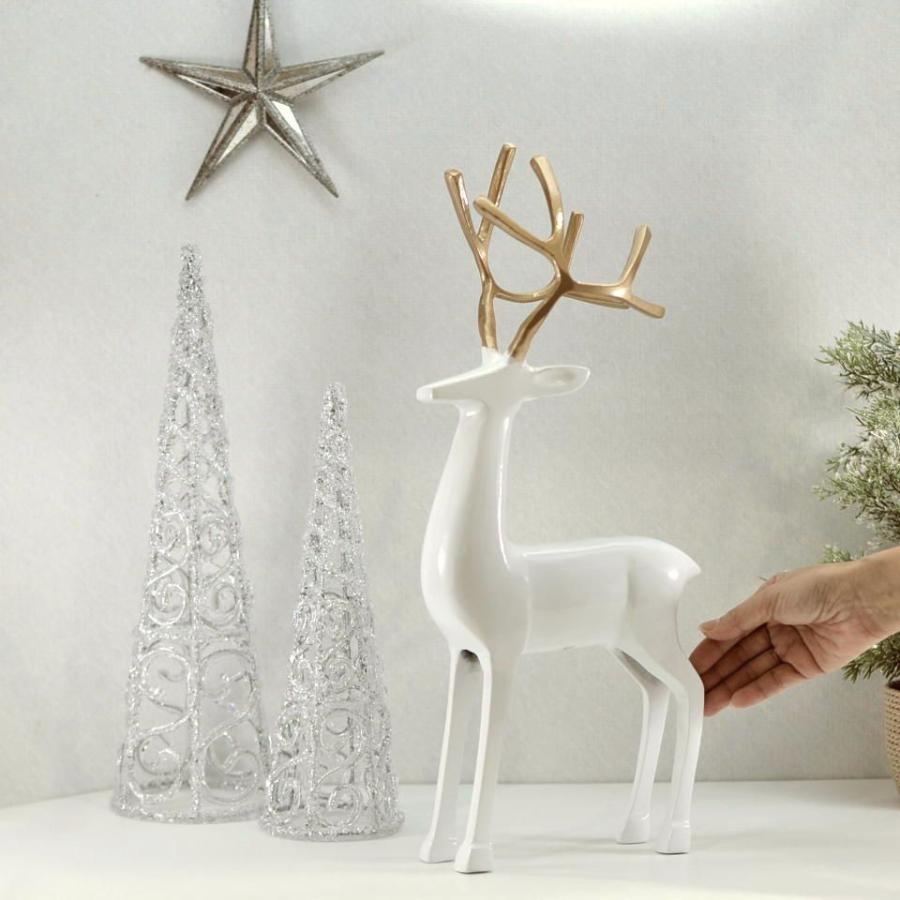 ZODAX ホワイト トナカイ クリスマス シック 北欧 コースタルリビング |  | 05