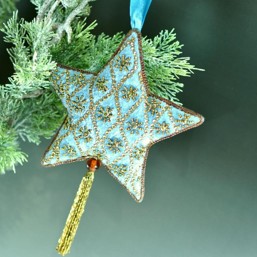 ハンギングスター 星型 刺繍 クリスマス オーナメント 壁掛け |  | 02