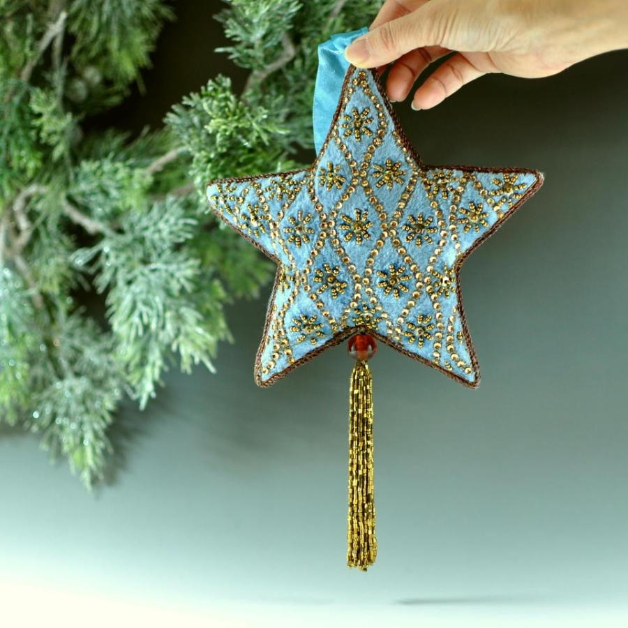 ハンギングスター 星型 刺繍 クリスマス オーナメント 壁掛け |  | 04