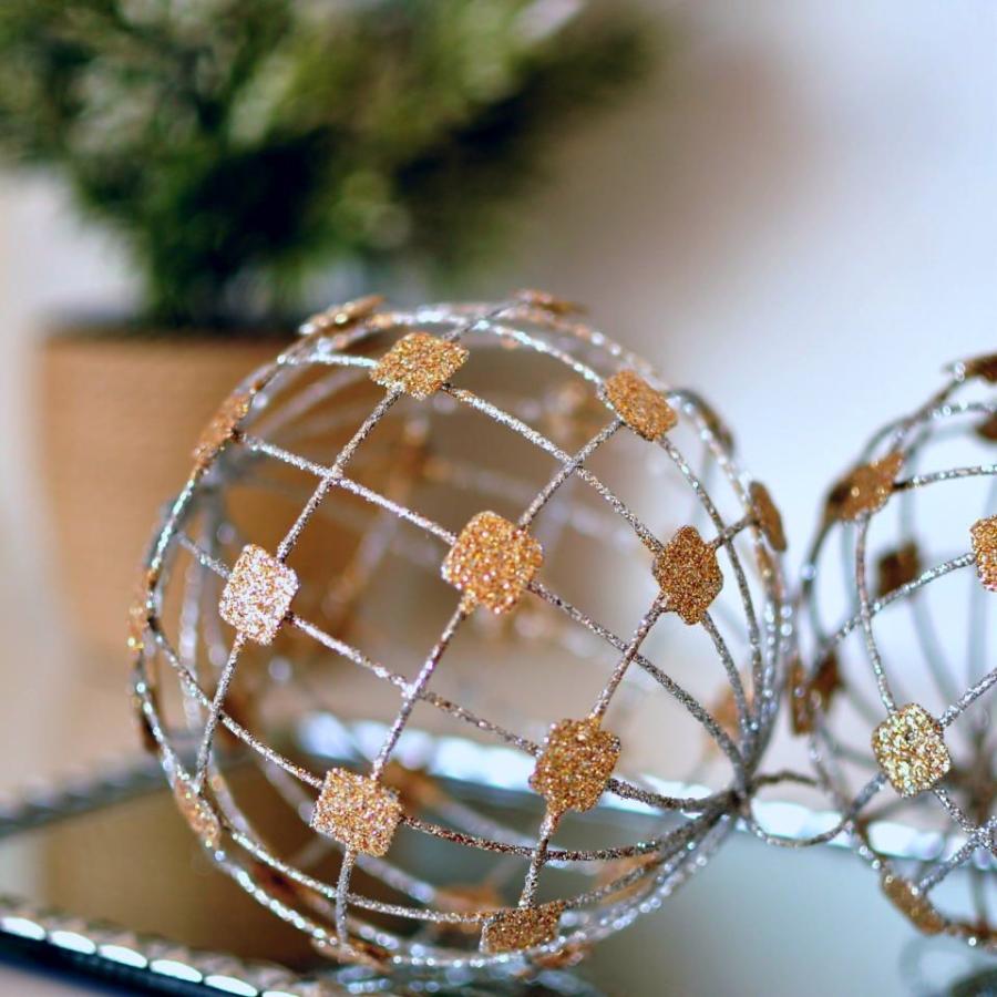 ZODAX ワイヤーボールオーナメント ゴールド クリスマス ツリー シック 大人かわいい 西海岸 |  | 02
