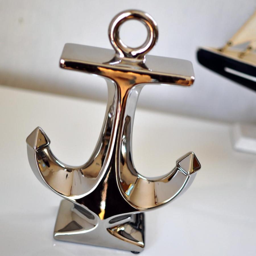 イカリ オブジェ シルバー インテリア リビング 西海岸 コースタルリビング マリン ボートヨット 置物 |  | 01