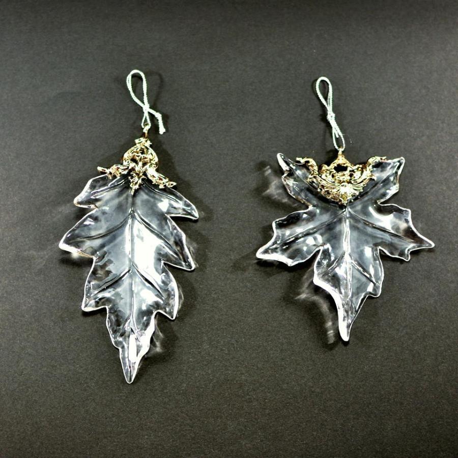 アクリルリーフ オーナメント ヒイラギ カエデ ２個セット クリスタル クリスマス オーナメント きらきら輝く ツリー飾り |  | 05