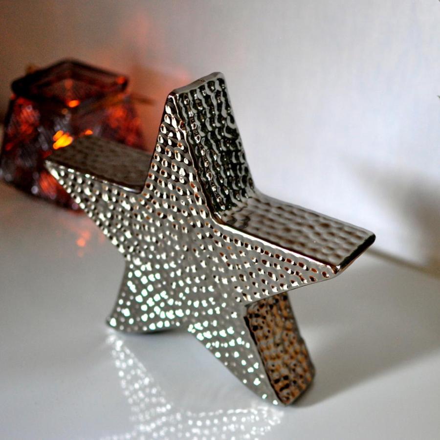 メタリックシルバースターオブジェ　クリスマス　男前　ビーチハウス　北欧　スター　シルバー |  | 06