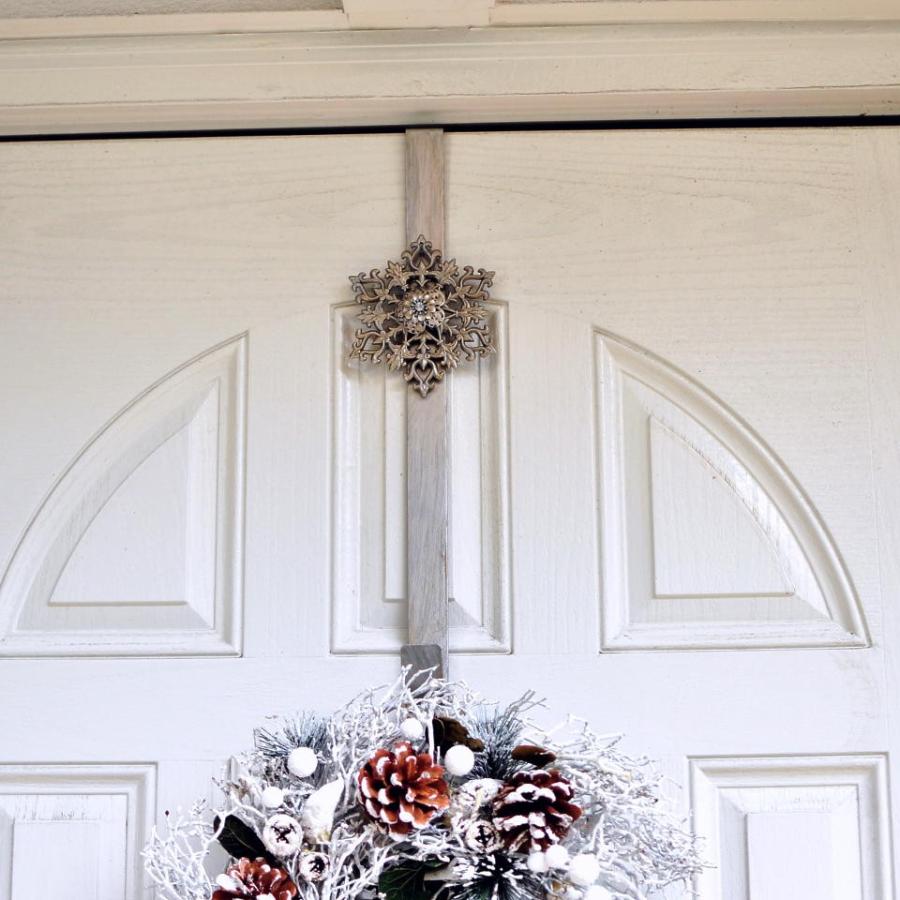 リースフック ドアフック  リースラック  リースホルダー シルバー　スノー　 玄関ドア | 