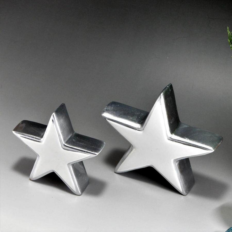 クリスマス スターオブジェ セラミック 大小2個セット クリスマス シンプル インテリア オブジェ かわいい 北欧 西海岸 |  | 01
