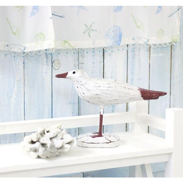 カモメ (小) シーガル インテリア かわいい リビング オブジェ 西海岸 コースタルリビング 木彫り 置物 | 