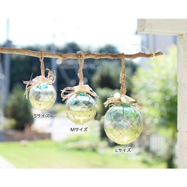 うきだま M ガラス玉 グラデーション マリン 海 インテリア オーナメント おしゃれ コースタルリビング 西海岸 船 | 