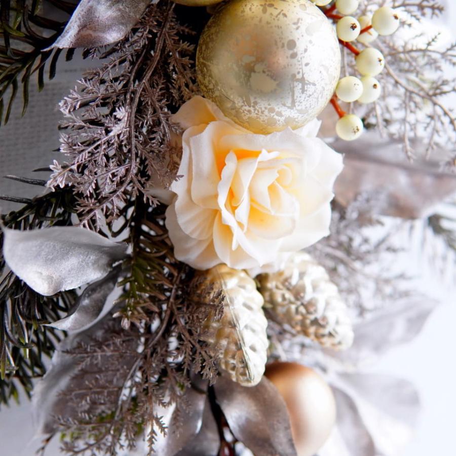 ホワイトローズ ドアノブスワッグ クリスマス シック 壁掛け おしゃれ 北欧 インテリア |  | 02