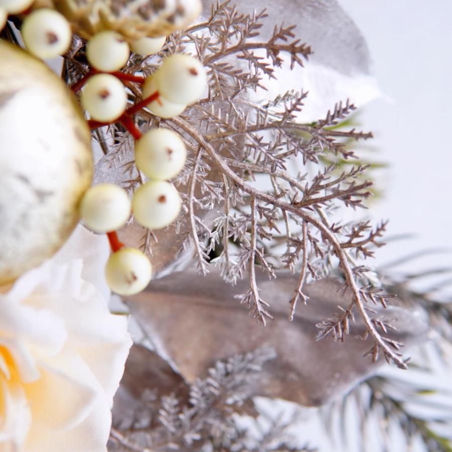 ホワイトローズ ドアノブスワッグ クリスマス シック 壁掛け おしゃれ 北欧 インテリア |  | 04