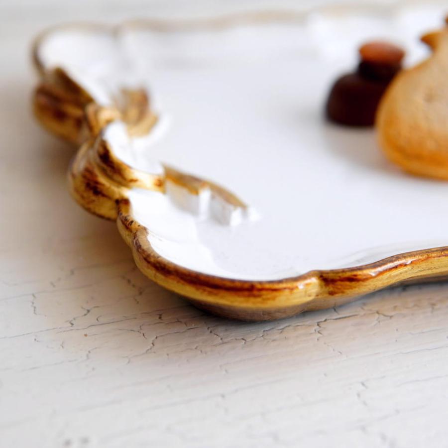 ベルサイユトレイ スクエア ダイニング雑貨 飾り皿 おしゃれ リボン インテリア ギフト 西海岸 アンティーク クラシック |  | 02